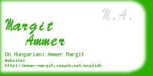 margit ammer business card